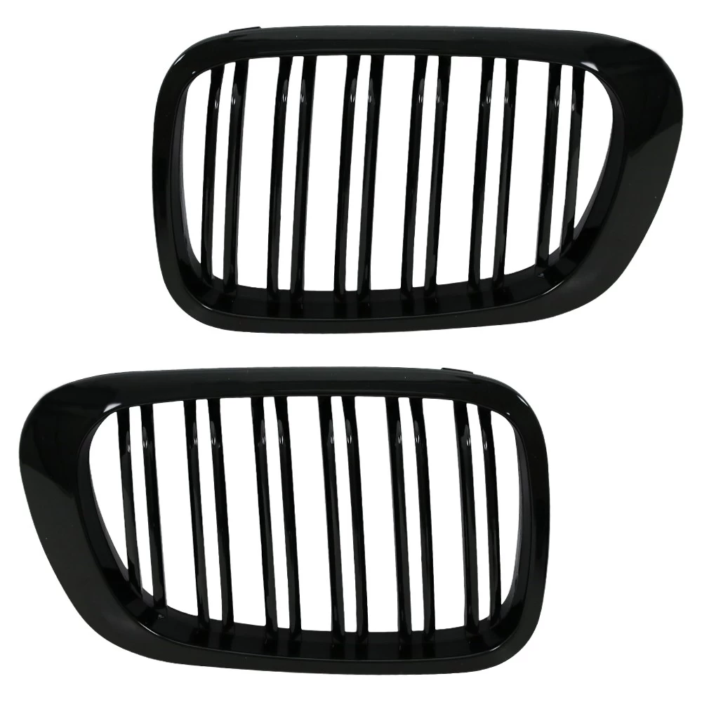 Nieren Kühlergrill Für BMW E46 Coupe Cabrio Bj. 99-03 Schwarz Klavierlack Doppelsteg 4 Nieren Kühlergrill Für BMW E46 Coupe Cabrio Bj. 99-03 Schwarz Klavierlack Doppelsteg – Bild 2