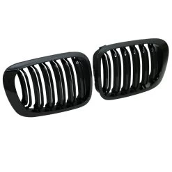 Nieren Kühlergrill Für BMW E46 Coupe Cabrio Bj. 99-03 Schwarz Klavierlack Doppelsteg