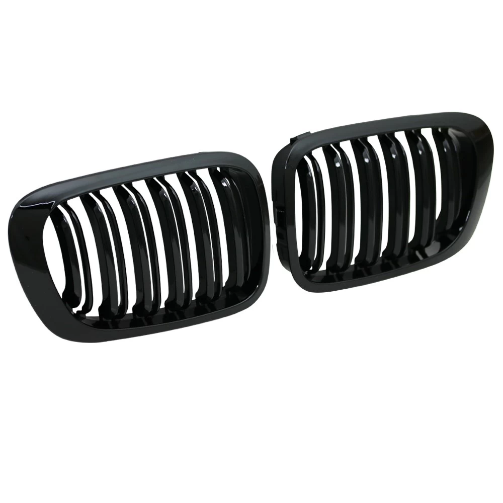 Nieren Kühlergrill Für BMW E46 Coupe Cabrio Bj. 99-03 Schwarz Klavierlack Doppelsteg 3 Nieren Kühlergrill Für BMW E46 Coupe Cabrio Bj. 99-03 Schwarz Klavierlack Doppelsteg