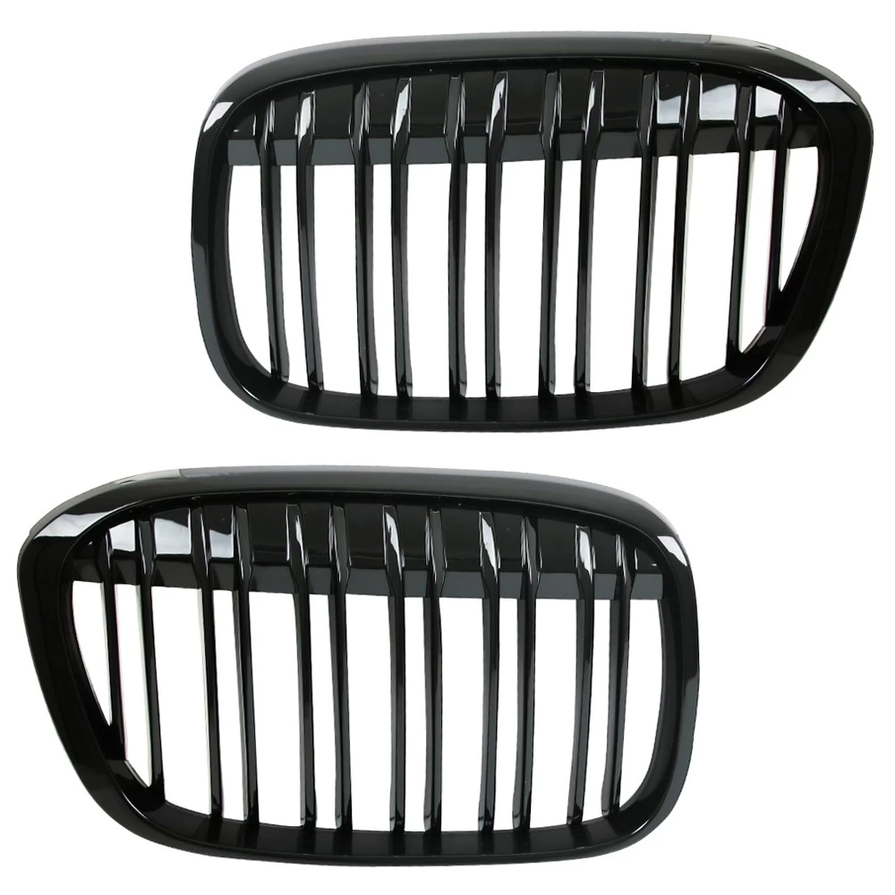 Nieren Kühlergrill Für BMW X1 F48 Bj. 2015- Schwarz Doppelsteg Klavierlack 4 Nieren Kühlergrill Für BMW X1 F48 Bj. 2015- Schwarz Doppelsteg Klavierlack – Bild 2