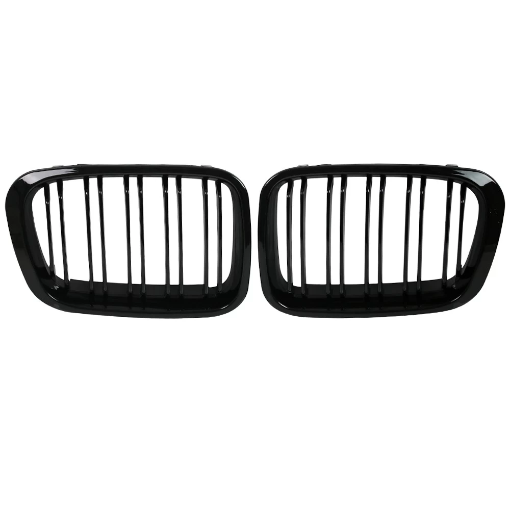Nieren Kühlergrill Für BMW E46 Limo Touring Bj. 98-01 Schwarz Klavierlack Doppelsteg 5 Nieren Kühlergrill Für BMW E46 Limo Touring Bj. 98-01 Schwarz Klavierlack Doppelsteg – Bild 3