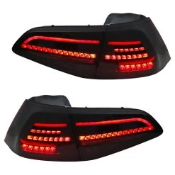 LED Lightbar Rückleuchten Für VW Golf 7 (VII) Bj. 12-17 Rot/Smoke Dynamischer Blinker