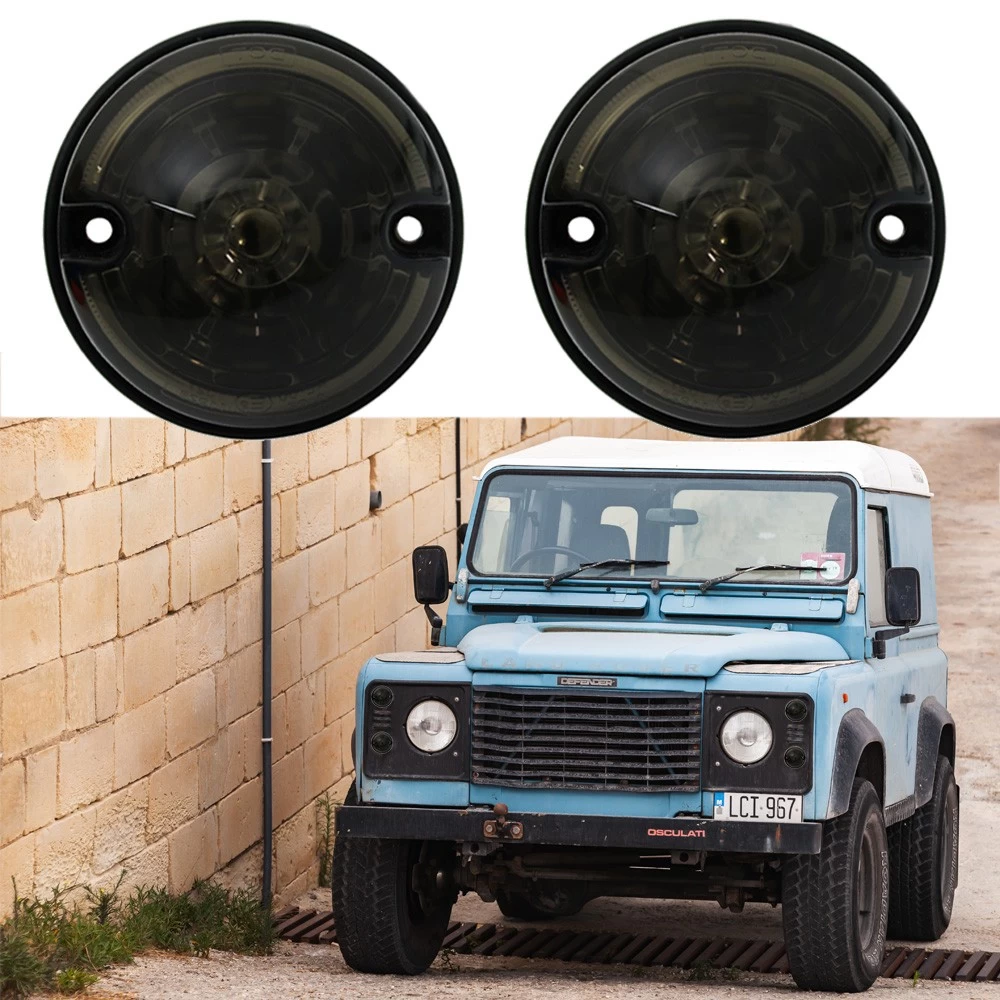 LED Tagfahrlicht Set Für Land Rover Defender TD4 TD5 Bj. 1990-2016 Schwarz/Smoke 3 LED Tagfahrlicht Set Für Land Rover Defender TD4 TD5 Bj. 1990-2016 Schwarz/Smoke