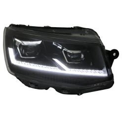 VOLL LED Scheinwerfer Tagfahrlicht Für VW T6 Bj. 15-19 Schwarz Mit Dynamischem LED Blinker -Scheinwerfer vollledt6 sw 1 1280x1280