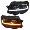 VOLL LED Scheinwerfer Tagfahrlicht Für VW T6 Bj. 15-19 Schwarz Mit Dynamischem LED Blinker -Scheinwerfer vollledt6 sw 9 1280x1280